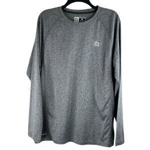 New Without Tags RBX Men's Crew Neck Active Shirt Long Sleeve Tee Top Gray Large